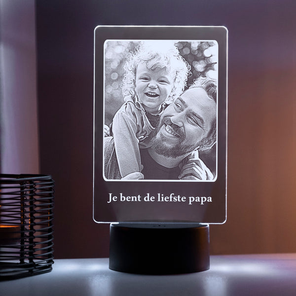 Gepersonaliseerde 3D Fotolamp met Jullie Foto en Naam